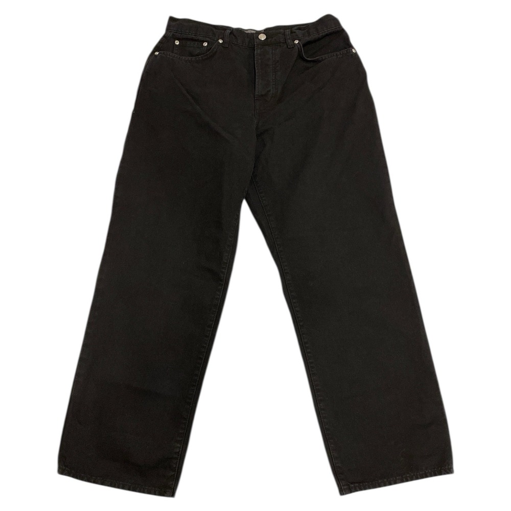 NWT Stussy Big Ol Jean Size 30 Washed Canvas Black Individually Dyed